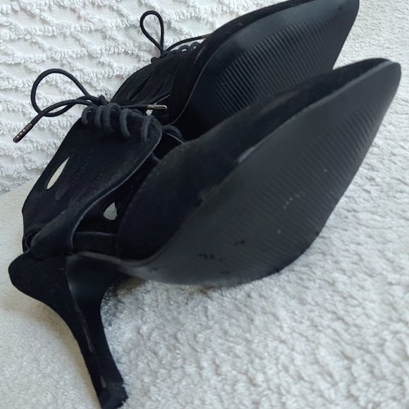 NWT MADDEN GIRL Faux Suede Lace-Up Ankle Cuff Bootie Heels - Picture 7 of 7